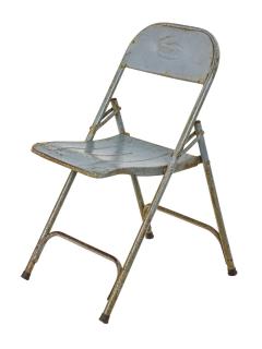 Sanu Babu Kovová skladacia stolička, antik patina, 40x50x77cm (BJ)