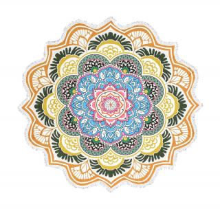 Sanu Babu Kvet lotosu, prehoz z bavlny obšitý čipkou, priemer 180cm (7A)
