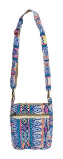Sanu Babu Malá kabelka cez rameno, nastaviteľný popruh, tri vrecká na zips, 20x23cm (4A)