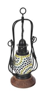 Sanu Babu Mozaiková lampáš na sviečku, multifarebná, sklo, ručné práce, 13x13x33cm
