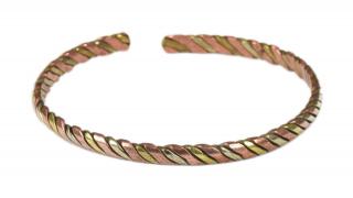 Sanu Babu Náramok, splietaný kov zlato-mosadznej farby, šírka 5mm, otvorený obvod 20cm