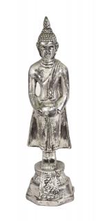 Sanu Babu Narodeninový Budha, streda, živica, strieborná patina, 30cm