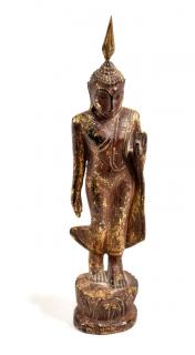 Sanu Babu Narodeninový Budha teakový 8 - hnedá patina