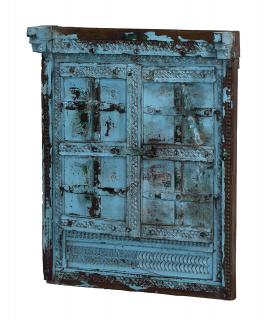 Sanu Babu Okno so zrkadlom z teakového dreva s okenicou, 52x18x67cm