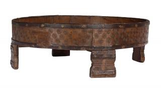 Sanu Babu Okrúhly stolík z teakového dreva, 72x72x23cm