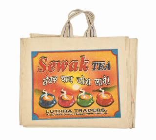 Sanu Babu Originálna plátená taška z recyklovaného materiálu, 45x21x37cm (4B)