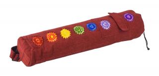 Sanu Babu Originálny obal na yoga podložku, vínový, výšivka, popruh, vrecko, cca 25x76cm (1L)