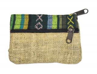 Sanu Babu Peňaženka na drobné z konope a bavlny, zips, 15x10cm (2A)