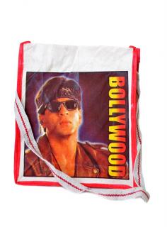 Sanu Babu Plátená taška cez rameno s farebnou tlačou Bollywood, 30x35x12cm
