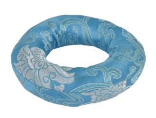 Sanu Babu Podložka pod tibetskú misu z tyrkysového brokátu, priem. 10cm (8U)