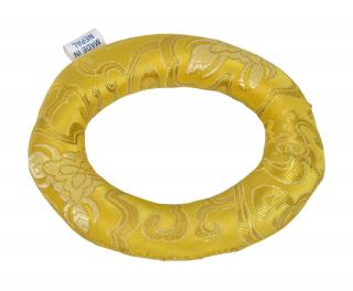 Sanu Babu Podložka pod tibetskú misu zo žltého brokátu, priem. 14cm