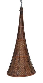 Sanu Babu Prútené tienidlo, starý kôš na zber čaju, priemer 45cm, dĺžka 98cm