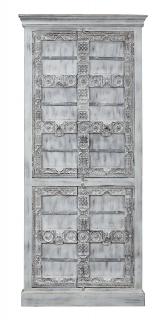Sanu Babu Rohová skriňa z mangového dreva, ručné rezby, 93x58x206cm