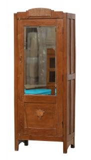 Sanu Babu Šatníková skriňa so zrkadlom vyrobená z teakového dreva, 73x47x190cm