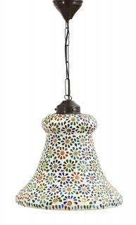 Sanu Babu Sklenená mozaiková lampa, multifarebná, ručná práca, priem. 28cm, výs.30cm