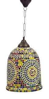 Sanu Babu Sklenená mozaiková lampa, multifarebná, ručná práca, priemer 24cm, výška 33cm (3C)
