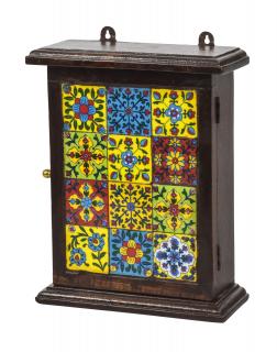 Sanu Babu Skrinka na kľúče, farebné keramické dlaždice, 21x8x26, 5cm (2E)