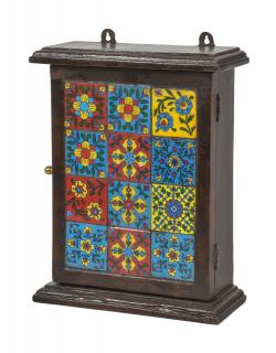 Sanu Babu Skrinka na kľúče, farebné keramické dlaždice, 21x8x26, 5cm (2F)