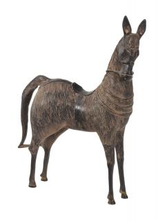 Sanu Babu Socha koňa "Tribal Art", mosadz, 36cm