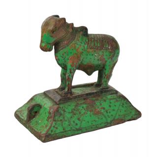 Sanu Babu Soška kravy "HOLY COW" ručne vyrezaná z dreva, antik, 22x13x22cm