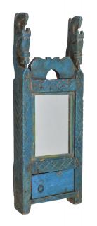 Sanu Babu Staré zrkadlo s poličkou z teakového dreva, 20x6x54cm