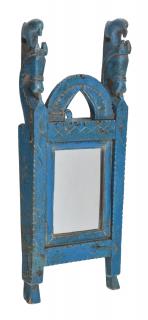 Sanu Babu Staré zrkadlo s poličkou z teakového dreva, 21x6x52cm