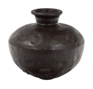 Sanu Babu Starožitná kovová váza, 30x30x26cm