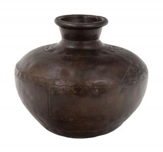 Sanu Babu Starožitná kovová váza, 33x33x27cm (4D)