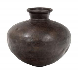 Sanu Babu Starožitná kovová váza, 33x33x27cm (4E)