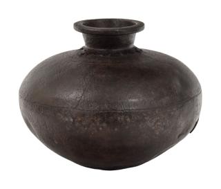 Sanu Babu Starožitná kovová váza, 33x33x27cm (4F)
