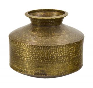 Sanu Babu Starožitná mosadzná váza, 33x33x29cm