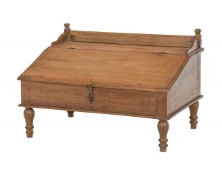 Sanu Babu Starý kupecký stolík z teakového dreva, 64x43x40cm