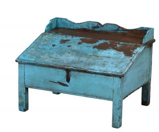 Sanu Babu Starý kupecký stolík z teakového dreva, 67x50x50cm