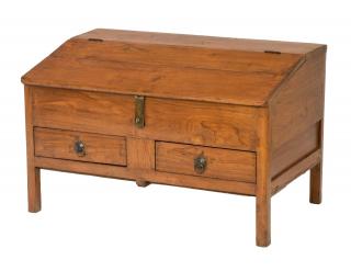 Sanu Babu Starý kupecký stolík z teakového dreva, 82x52x53cm