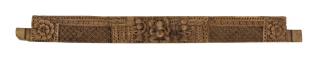 Sanu Babu Starý portál z teakového dreva, Ganéš, ručné rezby, 140x14x14cm