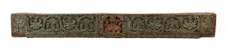 Sanu Babu Starý portál z teakového dreva, Ganéš, ručné rezby, 141x6x20cm