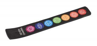 Sanu Babu Stojanček na vonné tyčinky, čierny, seven chakra, drevo, 26cm