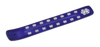 Sanu Babu Stojanček na vonné tyčinky, strieborná potlač Ganéš, drevo, 26cm (9P)
