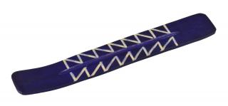 Sanu Babu Stojanček na vonné tyčinky, tmavo fialový, vyrezávaný, drevo, 26cm