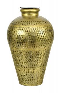 Sanu Babu Svetelná váza, kovová, ručne tepaná, 40x40x69cm