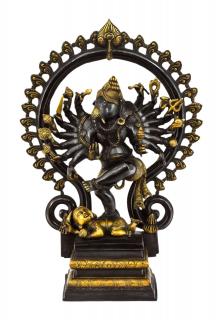Sanu Babu Tancujúci Ganéš, mosadzná socha, čierno zlatý, 44x15x63cm