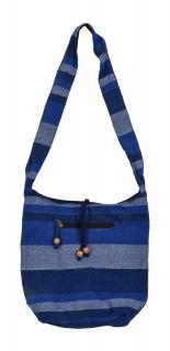 Sanu Babu Taška cez rameno "Baba bag - Kerala", modrá, 37x37cm dĺžka ucha 54cm