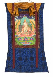 Sanu Babu Thangka, Biela Tara, 71x108cm