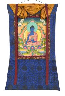 Sanu Babu Thangka, Uzdravujúca Budha, 69x106cm