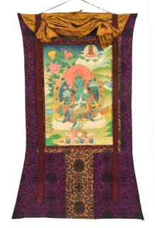 Sanu Babu Thangka, Zelená Tara, 78x117cm