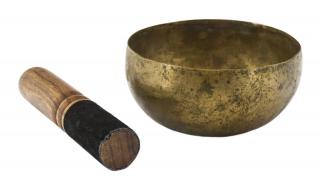 Sanu Babu Tibetská misa, antik, "Old Cobreati", priemer 11cm (22)
