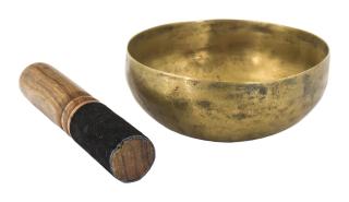 Sanu Babu Tibetská misa, antik, "Old Cobreati", priemer 11cm (88)