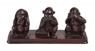 Sanu Babu Tri múdre opice, 14x5x7cm