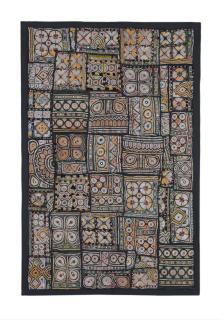 Sanu Babu Unikátna tapiséria z Rajastanu, farebná, ručné vyšívanie, 143x94cm (0B)