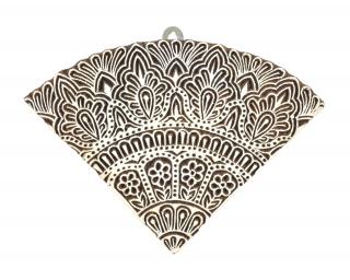 Sanu Babu Vvyrezávaná pečiatka "Mandala", palisander, priem. 15cm